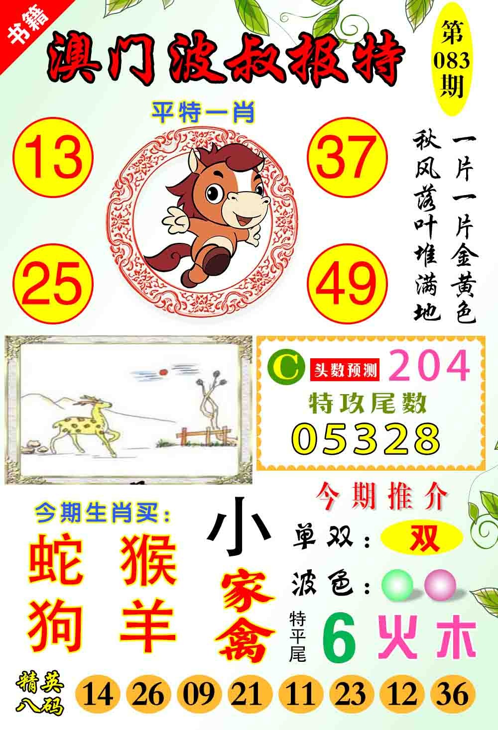 083期澳门波叔报特[图]